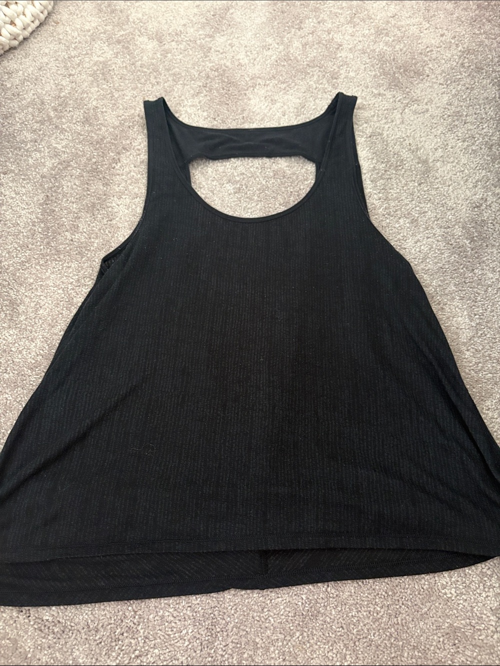 Lululemon Black Ribbed Tank Top - Women's Casual Scoop Back